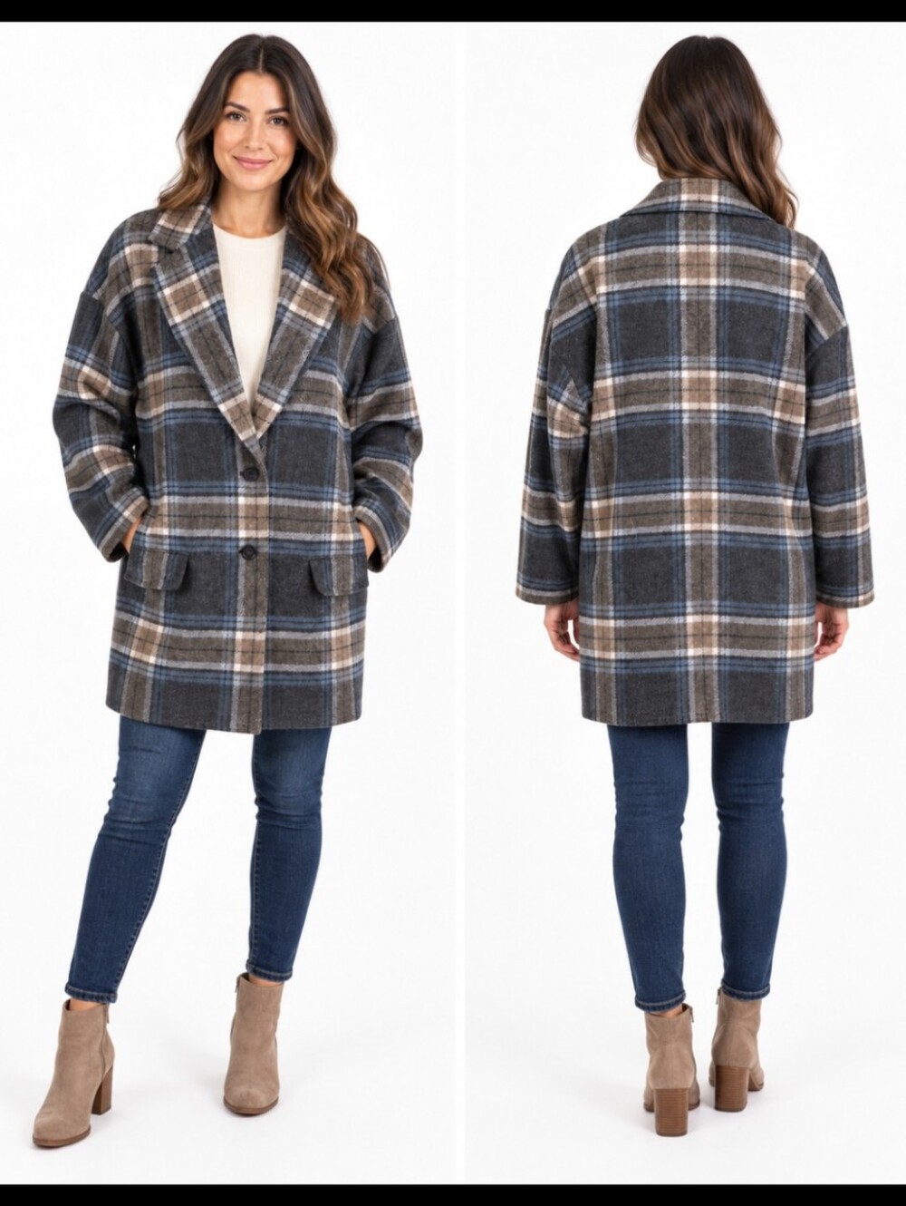 Pendleton Woolen Mills Vintage Plaid Wool Blazer Coat Petite XL - Picture 12 of 12